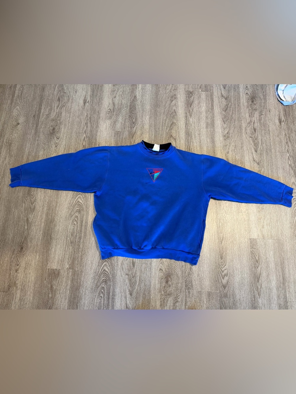 Vintage 1990s Blue and Black Speedo Pullover Sweater in Great Used Condition